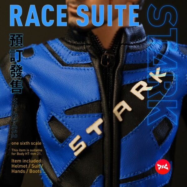 DJ Custom 1/6  Scale Race Suit & Racing Helmet Combo (Set de Acessórios 1/6) - Imagem 3