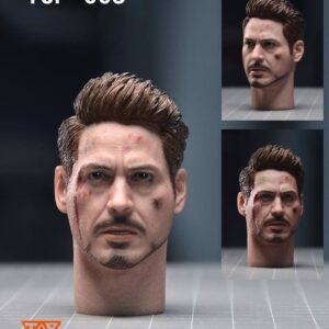 Top 1/6 Scale top-005 tony head sculpt 2pcs set (Set de Cabeças)