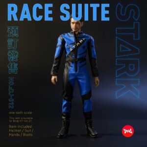 DJ Custom 1/6  Scale Race Suit & Racing Helmet Combo (Set de Acessórios 1/6)