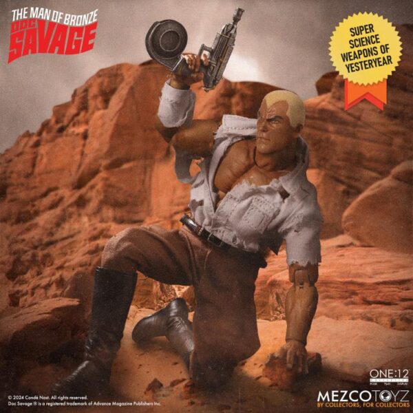 Pré-venda Mezco Doc Savage: The Man of Bronze One:12 Collective Doc Savage (Deluxe Edition) Action Figure - Imagem 5