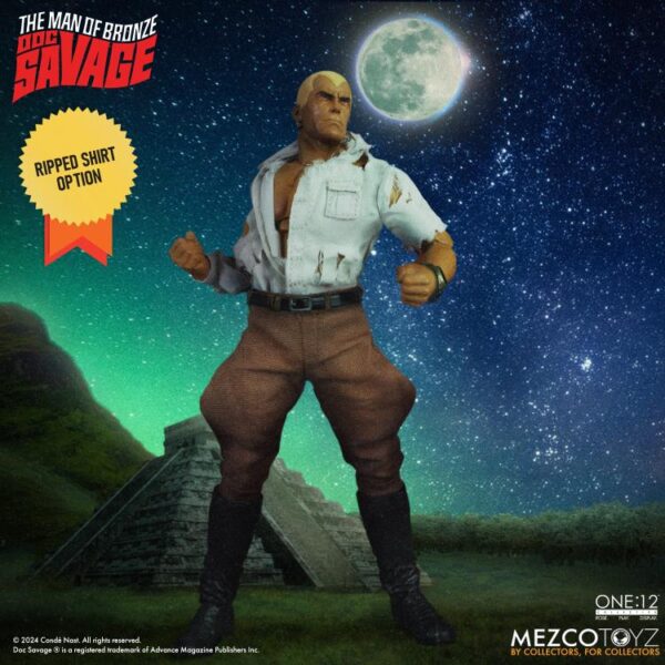Pré-venda Mezco Doc Savage: The Man of Bronze One:12 Collective Doc Savage (Deluxe Edition) Action Figure - Imagem 6