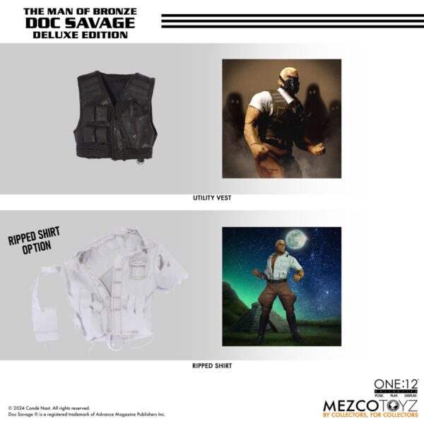 Pré-venda Mezco Doc Savage: The Man of Bronze One:12 Collective Doc Savage (Deluxe Edition) Action Figure - Imagem 3