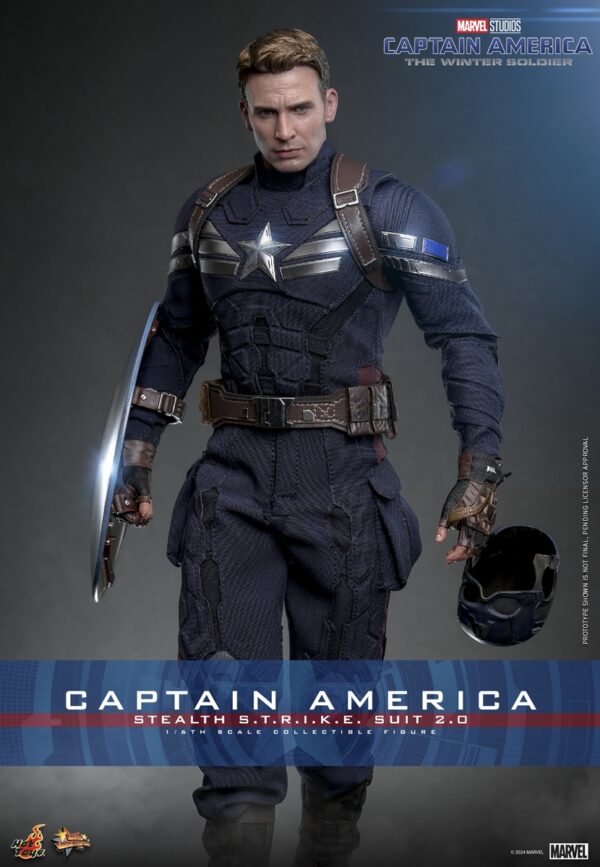 Pré-venda Hot Toys MMS783 1/6 Scale Figure Captain America: The Winter Soldier -  Captain America (Stealth S.T.R.I.K.E. Suit) 2.0 - Imagem 2