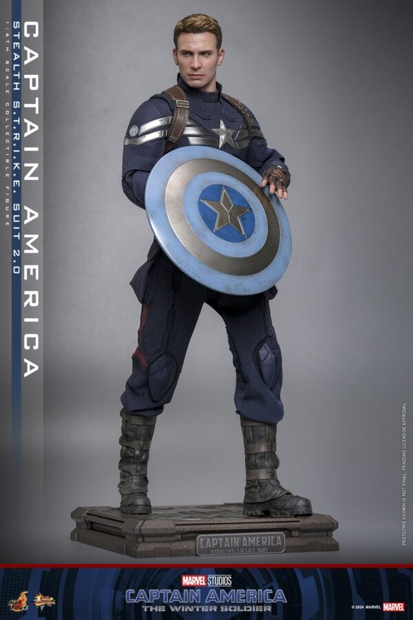 Pré-venda Hot Toys MMS783 1/6 Scale Figure Captain America: The Winter Soldier -  Captain America (Stealth S.T.R.I.K.E. Suit) 2.0 - Imagem 3