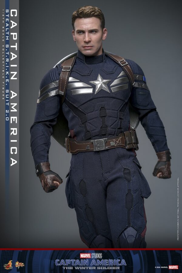 Pré-venda Hot Toys MMS783 1/6 Scale Figure Captain America: The Winter Soldier -  Captain America (Stealth S.T.R.I.K.E. Suit) 2.0 - Imagem 4