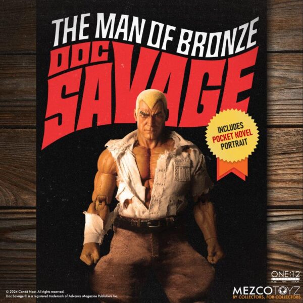 Pré-venda Mezco Doc Savage: The Man of Bronze One:12 Collective Doc Savage (Deluxe Edition) Action Figure - Imagem 9