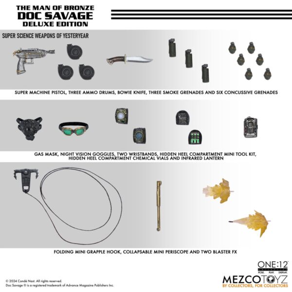 Pré-venda Mezco Doc Savage: The Man of Bronze One:12 Collective Doc Savage (Deluxe Edition) Action Figure - Imagem 2
