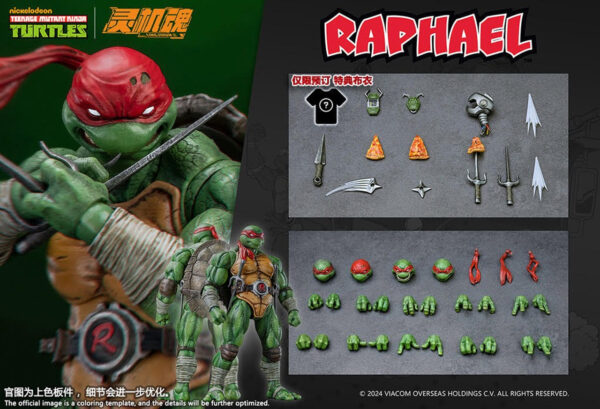 Pré-venda Lingjihun 1/12 Scale TMNT Turtle Raphael