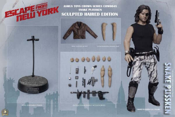 Pré-venda Asmus Toys Escape from New York Snake Plissken (Sculpted Hair Version) 1/6 Scale Figure