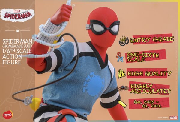 Pré-venda Hono Studio HS07 Spider-Man Homemade Suit 1/6th Scale Collectible Figure - Imagem 6