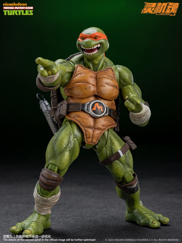 Pré-venda Lingjihun 1/12 Scale TMNT Turtle Michelangelo - Imagem 5