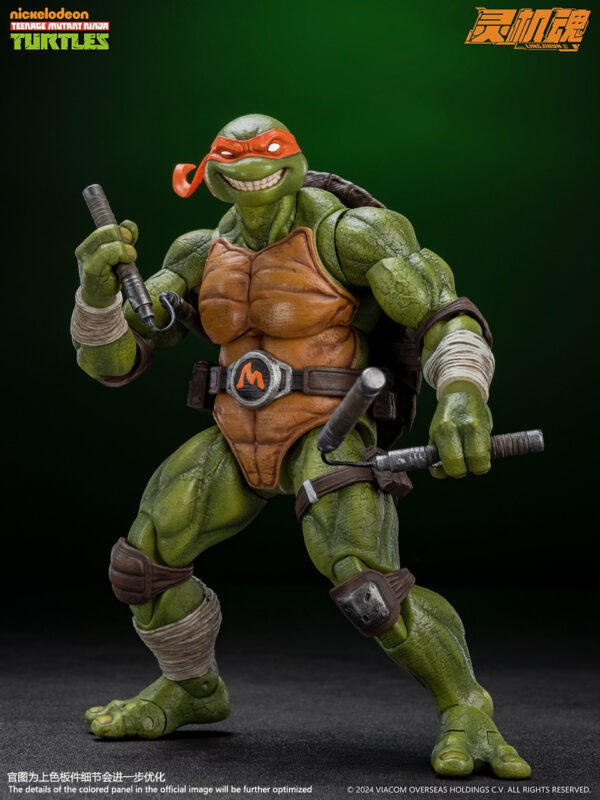 Pré-venda Lingjihun 1/12 Scale TMNT Turtle Michelangelo - Imagem 3