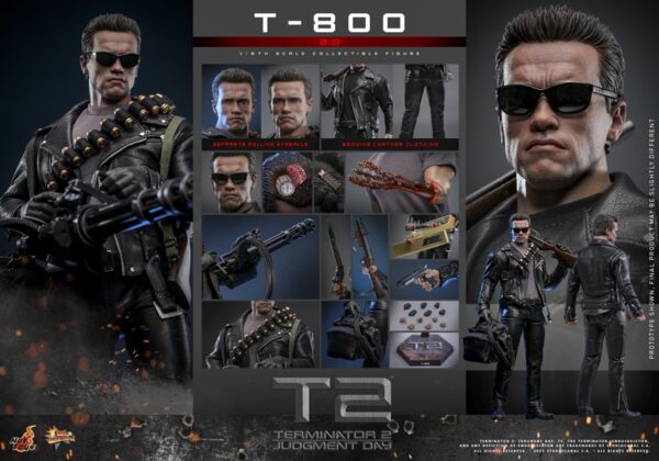 Pré-venda Hot Toys Terminator 2: Judgement Day MMS795 T-800 (2.0) 1/6 Scale Collectible Figure