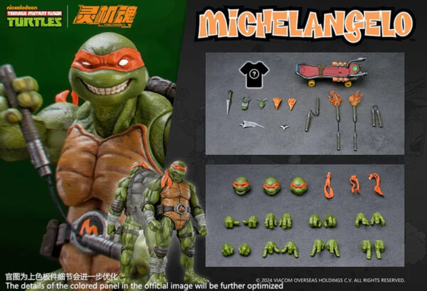 Pré-venda Lingjihun 1/12 Scale TMNT Turtle Michelangelo