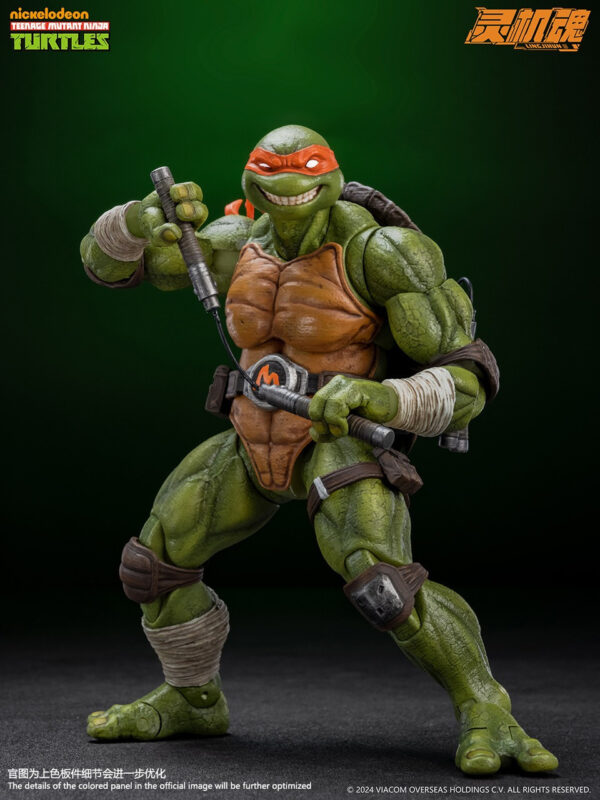 Pré-venda Lingjihun 1/12 Scale TMNT Turtle Michelangelo - Imagem 2
