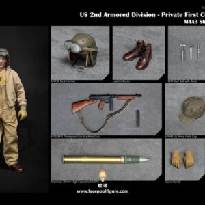 Pré-venda Facepool 1/6 Scale Figure US 2nd Armored Division PFC Sherman Tank Loader Standard Edition