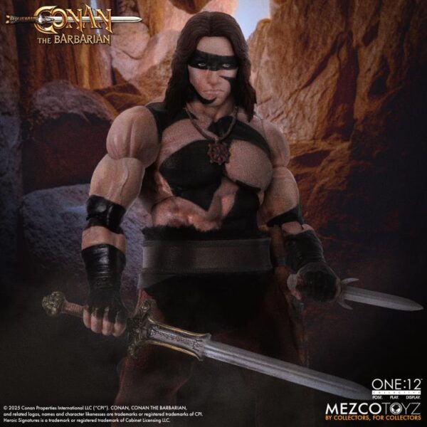 Pré-venda Mezco Toyz Conan the Barbarian (1982) One:12 Collective Conan (War Paint Edition) Action Figure - Imagem 7
