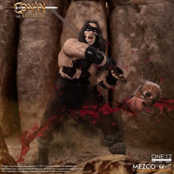 Pré-venda Mezco Toyz Conan the Barbarian (1982) One:12 Collective Conan (War Paint Edition) Action Figure - Imagem 8
