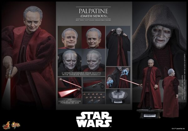 Pré-venda Hot Toys Star Wars: Episode III Revenge of the Sith MMS805 Palpatine (Darth Sidious)™ 1/6 Scale Figure