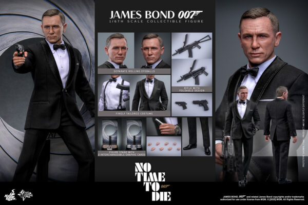 Pré-venda Hot Toys No Time to Die MMS803 James Bond 1/6th Scale Collectible Figure