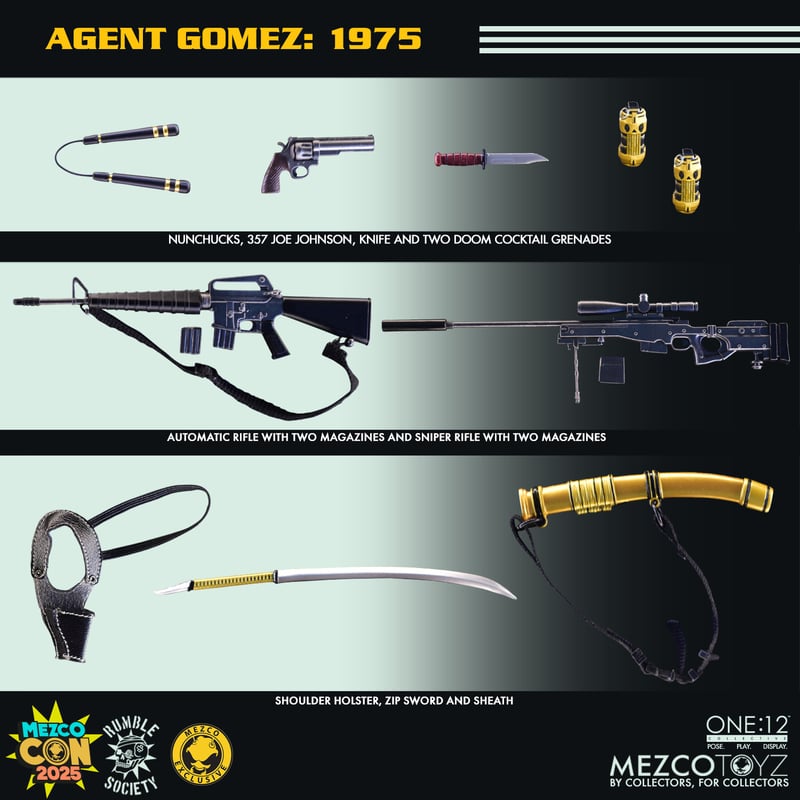 Mezco One: 12 Collective Agent Gomez: 1975 - Imagem 2