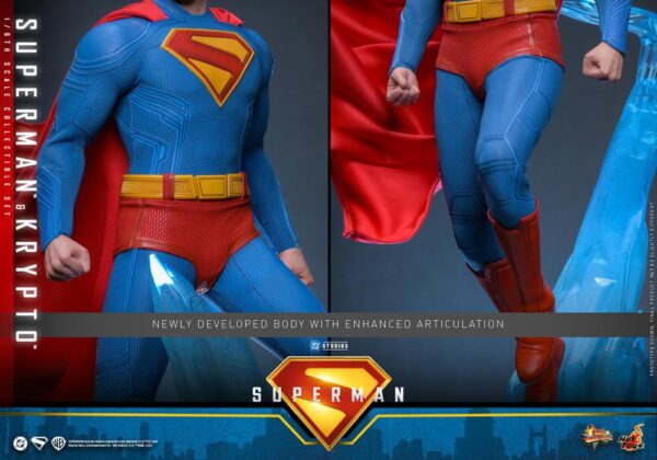 Pré-venda Hot Toys Superman (2025) MMS812 Superman & Krypto 1/6th Scale Collectible Figure Set - Imagem 5