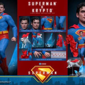 Pré-venda Hot Toys Superman (2025) MMS812 Superman & Krypto 1/6th Scale Collectible Figure Set