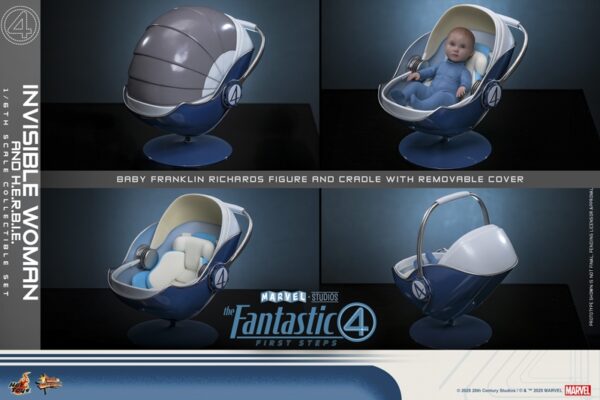 Pré-venda Hot Toys MMS824 The Fantastic Four: First Steps Invisible Woman and H.E.R.B.I.E 1/6 Scale Figure - Imagem 3