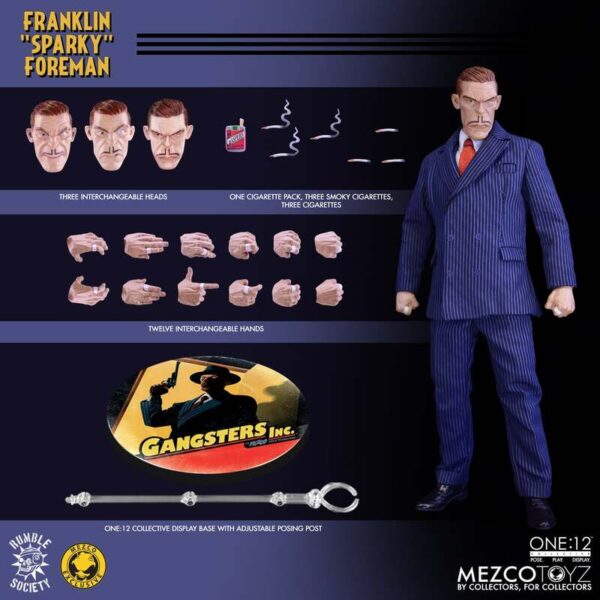 Pré-venda Mezco one:12 Gangsters Inc. - Franklin "Sparky" Foreman - Imagem 2