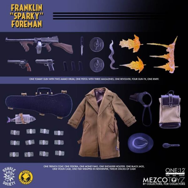 Pré-venda Mezco one:12 Gangsters Inc. - Franklin "Sparky" Foreman - Imagem 4