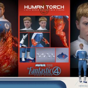 Pré-venda Hot Toys MMS829 The Fantastic Four: First Steps Human Torch 1/6 Scale Figure