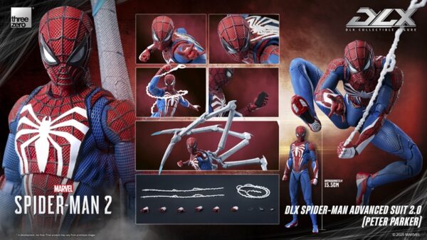Pré-venda Threezero DLX Figure Spider-Man 2 DLX Spider-Man Advanced Suit 2.0 (Peter Parker)