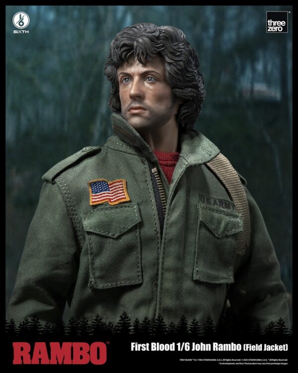 Pré-venda Threezero Rambo: First Blood SiXTH John Rambo (Field Jacket) 1/6 Scale Action Figure - Imagem 2