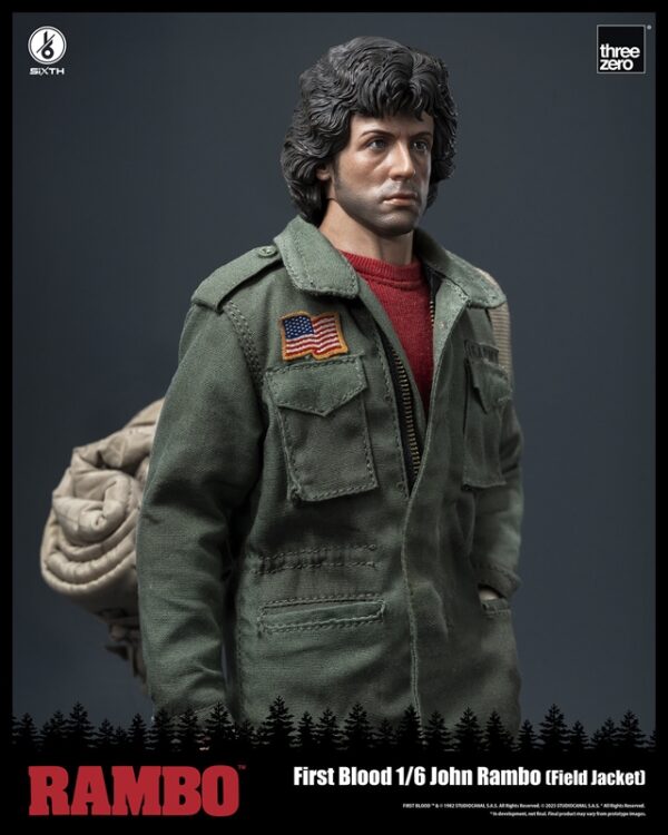 Pré-venda Threezero Rambo: First Blood SiXTH John Rambo (Field Jacket) 1/6 Scale Action Figure - Imagem 7