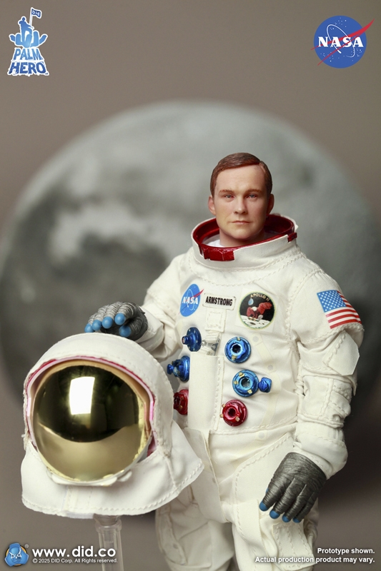 Pré-venda DID 1/12 Scale Figure Palm Hero Series Neil Armstrong Commander Apollo 56th Anniversary