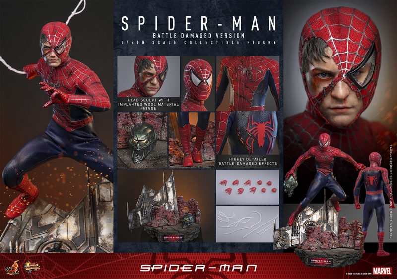 Pré-venda Hot Toys 1/6 Scale Figure Spider-Man - Spider-Man (Battle Damaged Version)