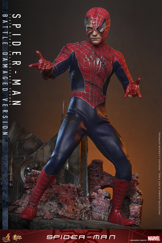 Pré-venda Hot Toys 1/6 Scale Figure Spider-Man - Spider-Man (Battle Damaged Version) - Imagem 2