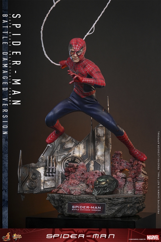 Pré-venda Hot Toys 1/6 Scale Figure Spider-Man - Spider-Man (Battle Damaged Version) - Imagem 4