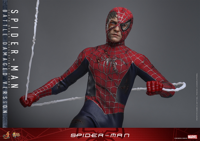 Pré-venda Hot Toys 1/6 Scale Figure Spider-Man - Spider-Man (Battle Damaged Version) - Imagem 6