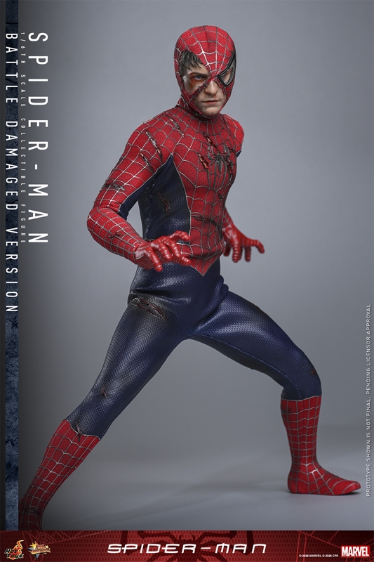 Pré-venda Hot Toys 1/6 Scale Figure Spider-Man - Spider-Man (Battle Damaged Version) - Imagem 7