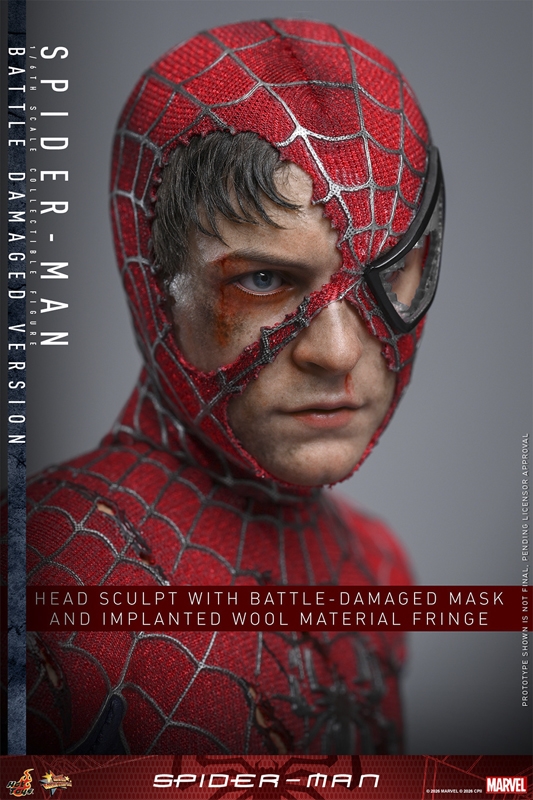 Pré-venda Hot Toys 1/6 Scale Figure Spider-Man - Spider-Man (Battle Damaged Version) - Imagem 8