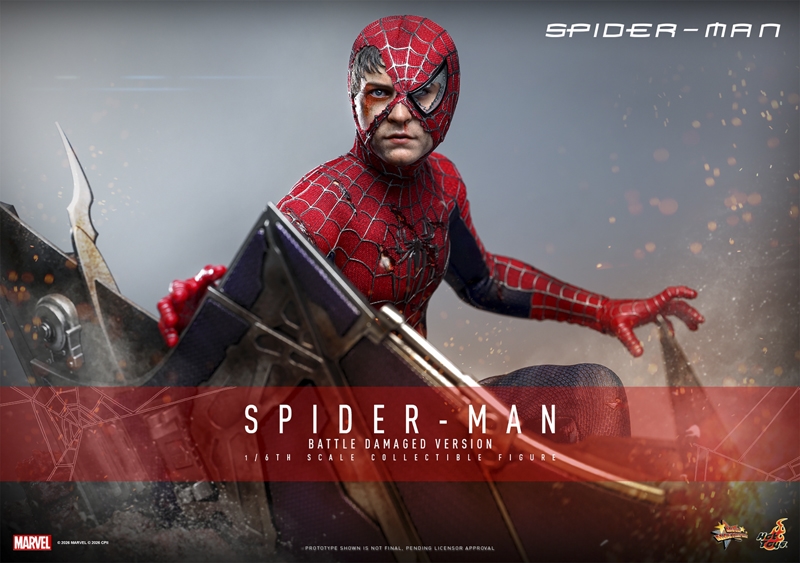 Pré-venda Hot Toys 1/6 Scale Figure Spider-Man - Spider-Man (Battle Damaged Version) - Imagem 9