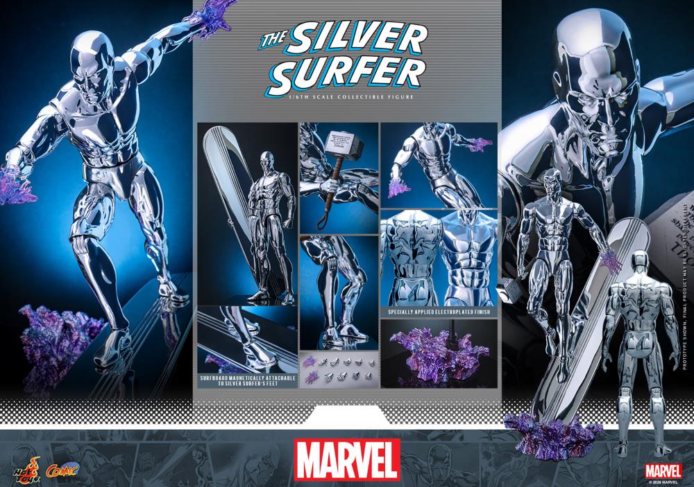 Pré-venda Hot Toys Marvel Comics CMS033 Silver Surfer 1/6th Scale Collectible Figure